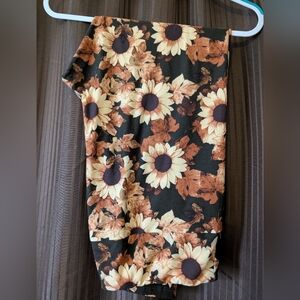 LuLaRoe Floral Print TC2 Leggings with Earthy Tones